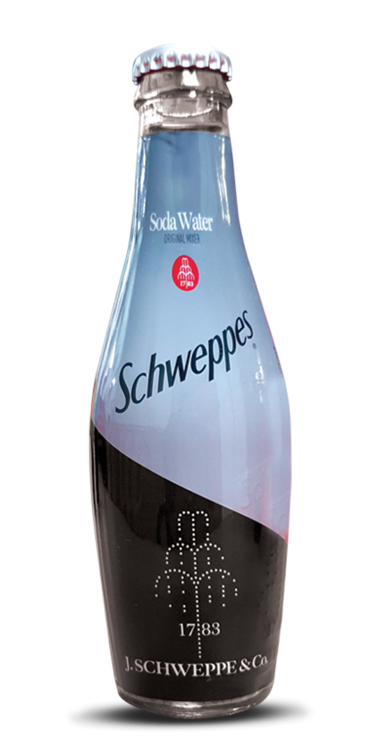Schweppes Soda Water Glass